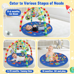 OKOOKO solar system soft cloth book with crinkle sounds for sensory exploration.