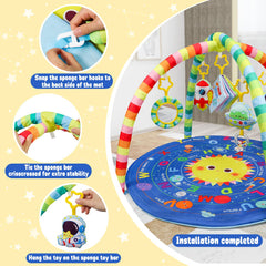 OKOOKO squeaky toy-planet-1 promotes grasping and auditory stimulation.