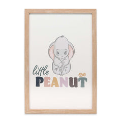Open Road Brands Dumbo little peanut framed wall decor with soft pastels enhances nursery ambiance