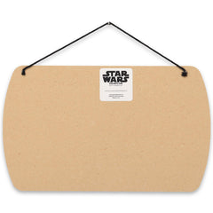 Force is strong with this little one sign enhances a cozy Star Wars space.