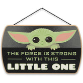 Open Road Brands Mandalorian Baby Yoda wall sign for a playful Star Wars nursery display.