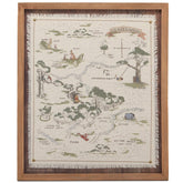 Open Road Brands Winnie the Pooh map framed wall decor adds playful charm to a child's room