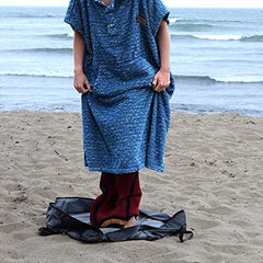 Open Road Goods hood detail with fleece-lined hood for extra warmth after sessions.