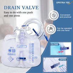 Opstra Yee urine bag with hanging rope and dual hooks for versatile mounting