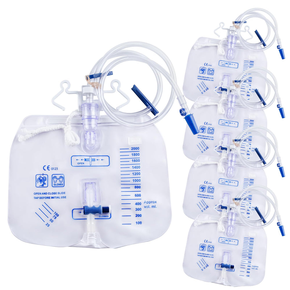 Opstra Yee urine bag with easy slide-valve for controlled drainage