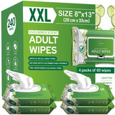 OPTEEL adult wipes extra-large front pack for quick bedside cleansing.