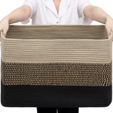 Optish 95L blanket basket, rectangular shape neatly organizing blankets
