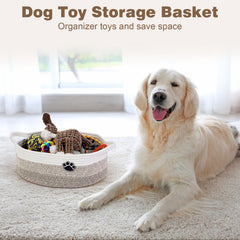 Optish dog toy basket inside closet organization for tidy spaces