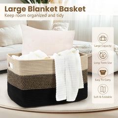 Optish rope storage basket with sturdy handles for easy transport