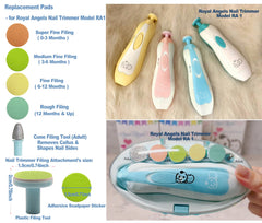 Orange super fine grinding attachment for gentle smoothing of newborn nails.