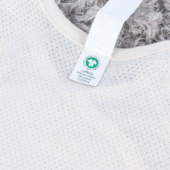 Organic Boom care guidance image showing handwash and laundry bag use.