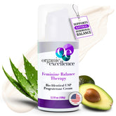 Organic Excellence Progesterone Cream bottle for convenient on-skin use supporting balance.