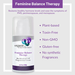 Texture closeup of Organic Excellence Progesterone Cream for smooth absorption.