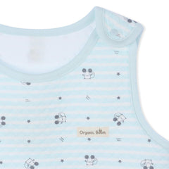 Organicboom non-fluorescent, Korea-made label highlights safety.
