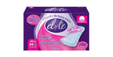 Organyc Elyte packaging highlights 100% cotton pads for sensitive skin.
