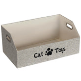 ORGMASTER cat toy basket front view showing accessible storage for toys