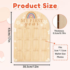 ORIGACH wooden frame with rainbow and flower design brightens nursery decor