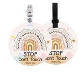 ORIGACH rainbow no touch sign for car seat keeps people from touching your baby