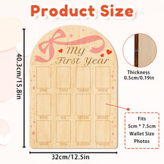 ORIGACH twelve-months photo spaces for simple milestone albums and wall-worthy memories.