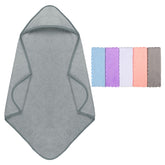 Orighty baby hooded towel in gray with hood for cozy warmth after bath