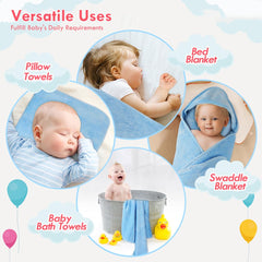 Towel used to dry a baby after bath, highlighting warmth and comfort.