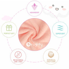 Orighty burp cloths absorbent coral fleece, quick drying for messes.