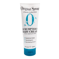 Original Sprout Scrumptious Baby Cream bottle front for gentle skin care