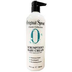 Original Sprout Scrumptious Baby Cream tub closeup for smooth, hydrated skin.