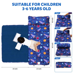 Orrhomi Toddler Nap Mat features durable stitching for daily daycare use