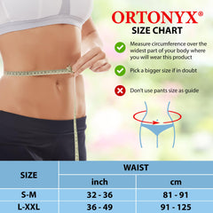 ORTONYX breathable fabric promotes ventilated comfort and skin cooling.