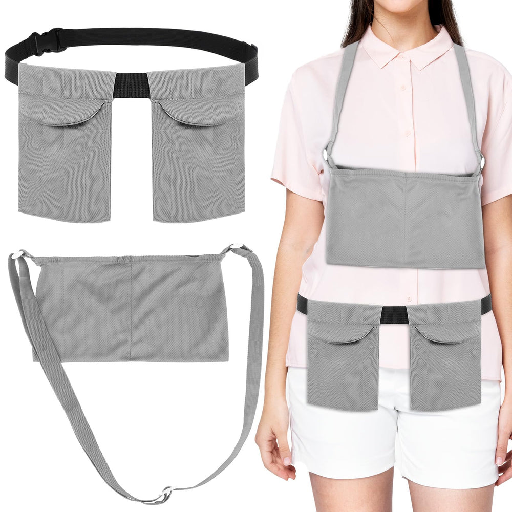 Oruola drain holder after tummy tuck in grey keeps drainage secure and comfortable.