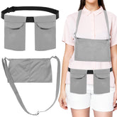 Oruola drain holder after tummy tuck in grey keeps drainage secure and comfortable.
