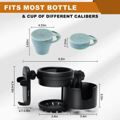 Orylia universal cup holder fits strollers, bikes, and wheelchairs for on-the-go use