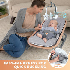 Orzbow baby bouncer removable cushion for easy cleaning and two-season use.