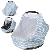 Orzbow baby car seat cover with mesh window provides breathable ventilation for on-the-go protection