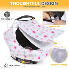 Orzbow baby car seat cover universal fit design fits most seats and strollers