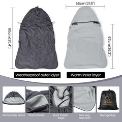 Orzbow waterproof windproof carrier cover protects baby in rain and gusts.