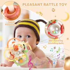 Orzbow baby rattle toy featuring built-in sound for engaging play.