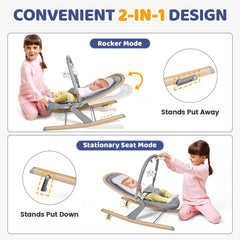 Orzbow Baby Rocker Chair base angle 35° supports comfortable play and rest.