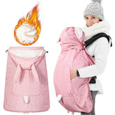 Orzbow baby winter carrier cover with detachable hood offering adjustable warmth