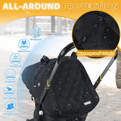 Orzbow car seat canopy with zipper access for easy checks on the go