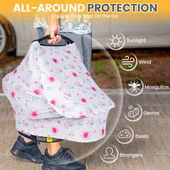 Orzbow car seat cover front shield blocks wind dust and sun for outdoor rides