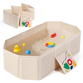 Orzbow collapsible baby bathtub folded view showing compact storage