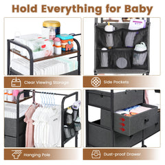 Orzbow detachable diaper bag slide-out for easy on-the-go changes.