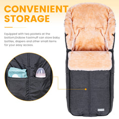 Detachable design converts into a warm stroller liner for versatile use.