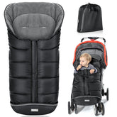 Orzbow Footmuff for stroller, front view shows waterproof fabric and warmth