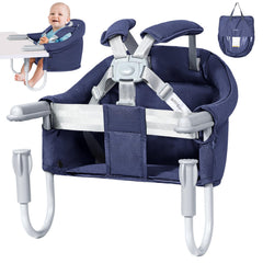 Orzbow hook on high chair clip on seat shows secure setup for safe feeding.