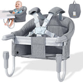 Orzbow hook-on high chair mount in use for secure feeding