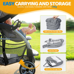 Orzbow hook-on high chair storage bags keep essentials organized.