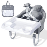 Orzbow hook-on high chair with tray attached for secure feeding at home or on the go.